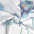 thumbnail image 3 of Wukai Pale Blue Lotus Flowers Women’s Short Sarongs Beach Wrap Bikini Bottom Short Skirt Chiffon Scarf for Swimwear, 3 of 4