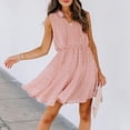 thumbnail image 5 of Babysbule Dresses for Women Fashion Women's Summer Casual V-Neck High Waist Sleeveless Short Dresses, 5 of 9