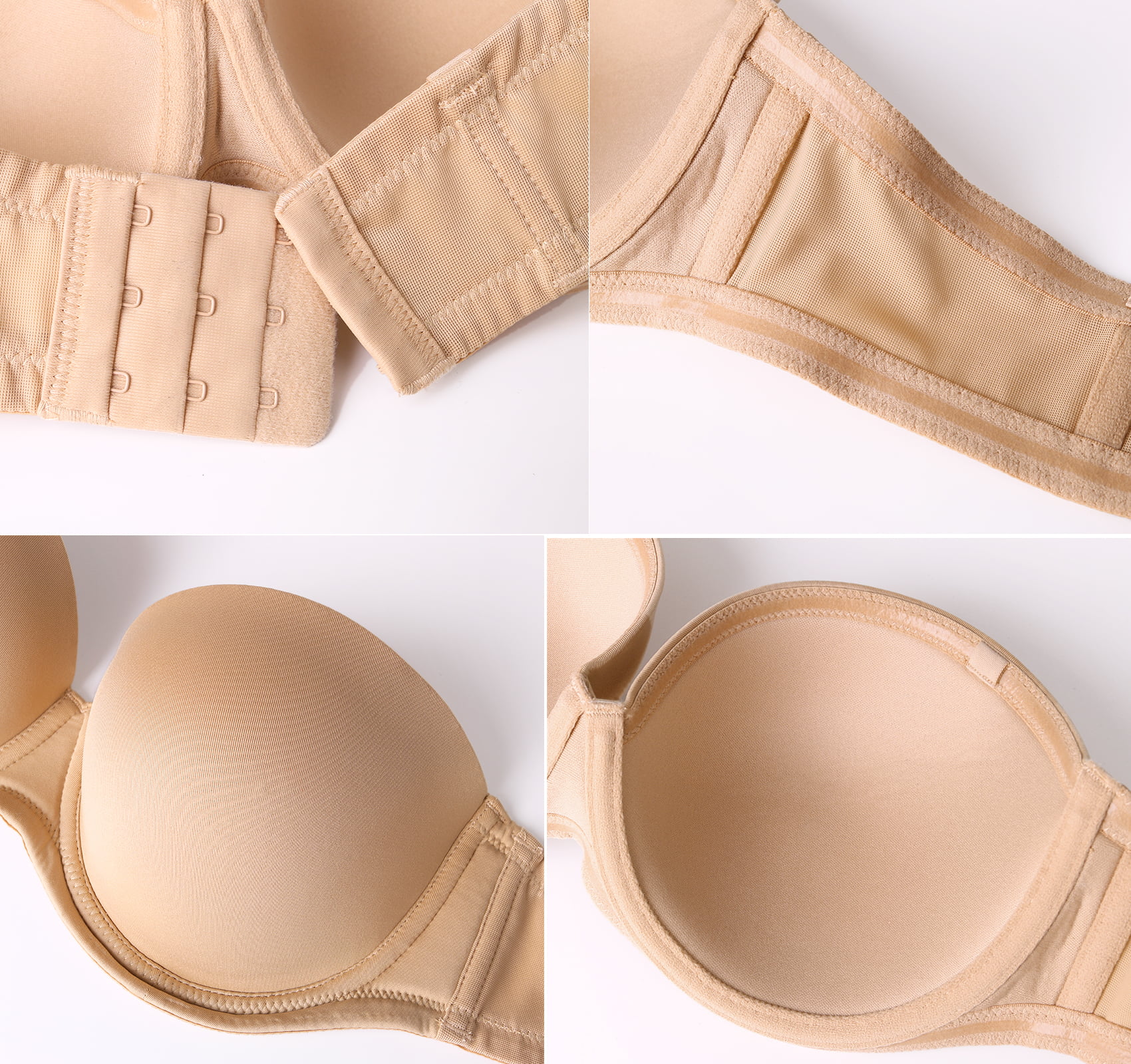 PariFairy Solid Color Full Support Strapless Bra With Push Up Feature For  Busty Women Plus Size 85D/90D 95D 210623 From Dou01, $5.33