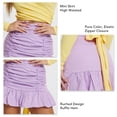 thumbnail image 3 of Falda Corta Para Mujer Minifaldas Falda Con Volantes Fruncidos, Cintura Alta, Elástica, Ceñida Al Cuerpo, Impar, Fiesta, Diario, 3 of 5