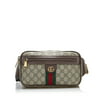 Unisex Pre-Owned Authenticated Gucci GG Supreme Ophidia Belt Bag Coated Canvas Fabric Brown
