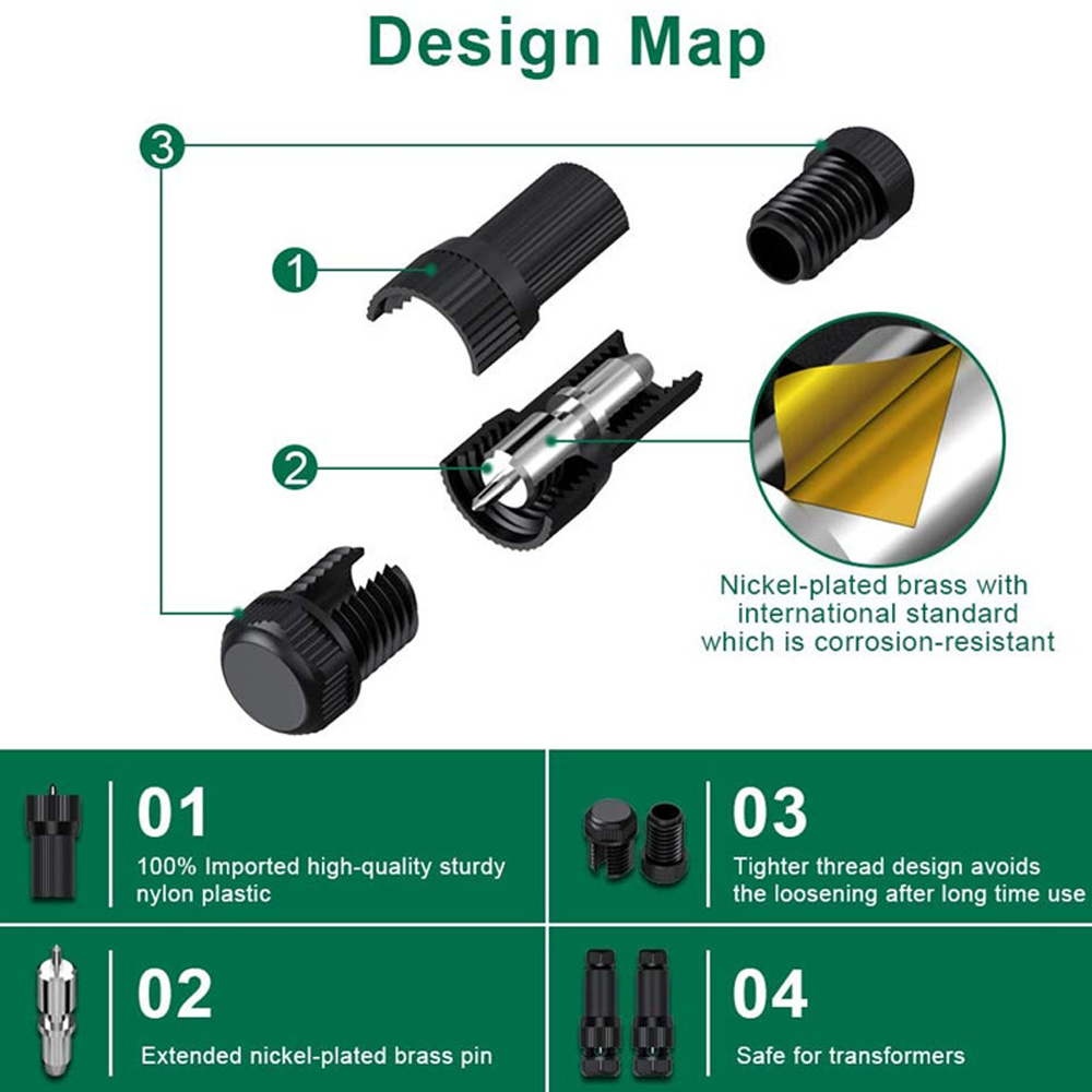 12Pack Low Voltage Landscape Lighting Cable Connector for Landscape Lighting Path Lights Wire Connector Work with Malibu Paradise Moonrays and Other Outdoor Lighting - image 3 of 5