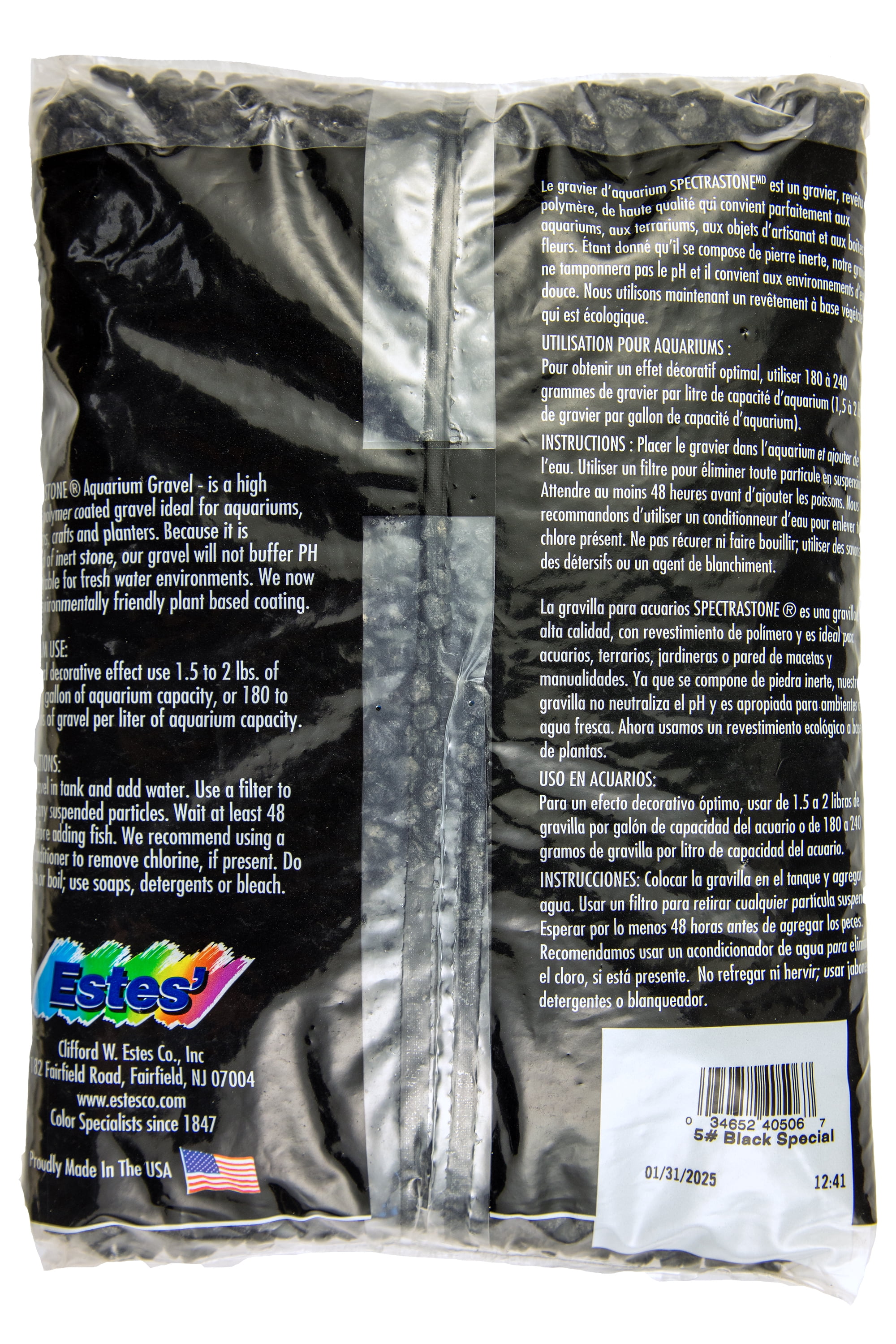 (4 pack) Estes' Special Black Gravel 5 Lbs