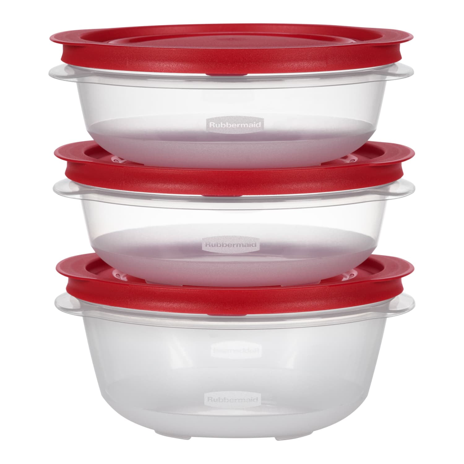 Rubbermaid Food Storage Containers, 3-Cup, Vented Red Lids, BPA