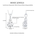 thumbnail image 5 of Rosec Jewels Certified Moissanite Pendant Necklace for Women - D-VS1 Quality - 2 Stone Necklace - Ready to Gift with Jewelry Box, 18K White Gold, 5 of 7