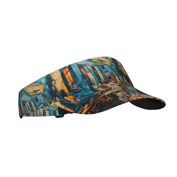 Balery Whimsical Cats Night Cafe Gorra deportiva con visera ajustable para mujer y hombre (talla única)