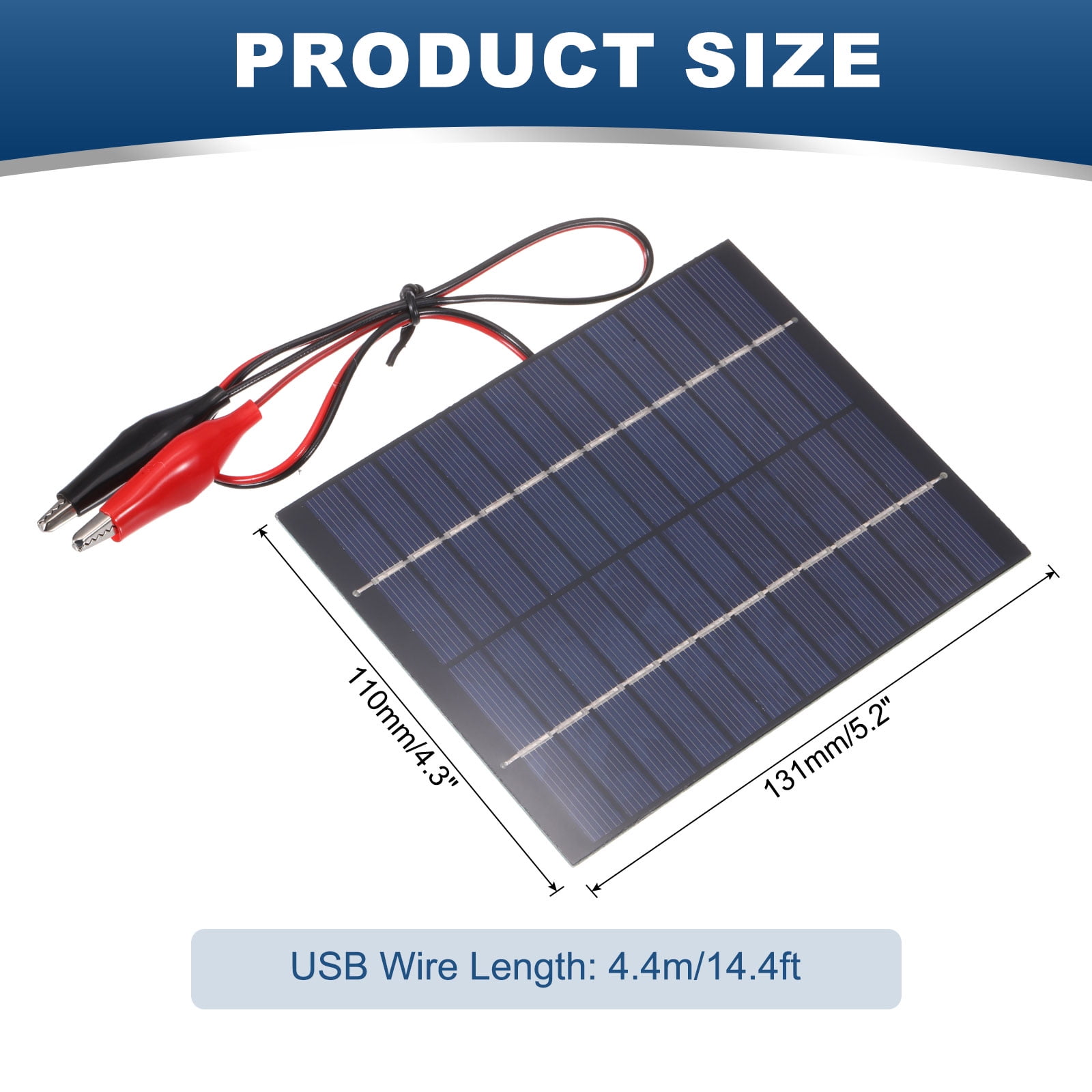 2W Mini Solar Panels, 12V 0.17A Polycrystalline Solar Panel Trickle Chargers Solar Battery Charger
