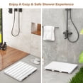 thumbnail image 6 of Costway 23.5" x 19" Bath Mat HIPS Spa Shower Mat for Bathroom with Non Slip Foot Pads White, 6 of 10