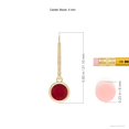 thumbnail image 2 of ANGARA Natural Bezel-Set Round 1.2 ct Ruby Leverback Drop Earrings in 14K Yellow Gold for Women (Size-5mm) | July Birthstone, Birthday, Anniversary, Jewelry Gift for Women | Natural Ruby Earrings, 2 of 8