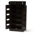 thumbnail image 2 of Baxton Studio Acadia Modern and Contemporary Wenge Brown Finished Shoe Cabinet, 2 of 8