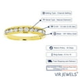 thumbnail image 5 of Vir Jewels 1/2 CTTW Comfort Fit Diamond Wedding Band in 14K Yellow Gold Channel Size 4.5 Female Adult, 5 of 7