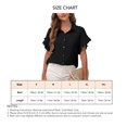 thumbnail image 1 of Solapa camisa versátil con cuello en v mangas de encaje top top suelto para mujer top transpirable para mujer Camisas con botones para mujer Casual cuello en V mangas de encaje ANGGREK Otros, 1 of 6