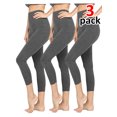 thumbnail image 1 of KOGMO Women's Active Seemless Capri Leggings with High Diamond Shaped Band 3pc, 1 of 4