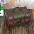 thumbnail image 4 of 3Pcs Vintage Metal Lock Wooden Storage Box Jewelry Treasure Organizer Chest Case Gift Box, 4 of 8