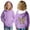 Purple, variant on successthop Graphic Hoodies Toddler Girls Boys Long Sleeve Hooded with Pockets Bow Printed Casual Blouse Sizes 3-13