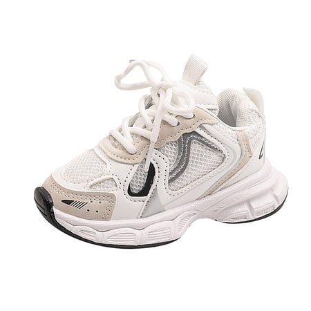 ASEIDFNSA Toddler Shoes Boys Girls Mesh Lightweight Breathable Athletic Running Sneakers White 1