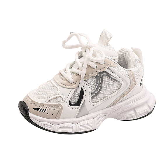 ASEIDFNSA Toddler Shoes Boys Girls Mesh Lightweight Breathable Athletic Running Sneakers White 1