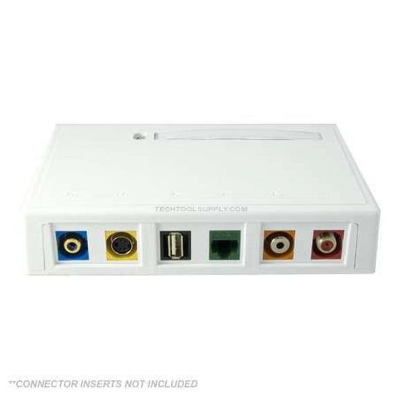 6 Port Surface Mount Box - White, SMBSIX-W