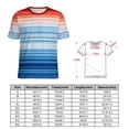 thumbnail image 2 of Colorful Gradient Stripes Womens Tops Women's Fashion Casual Short Sleeve Flower Print Round Neck Pullover Top Blouse, 2 of 6