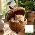 thumbnail image 5 of Cheapark 2D Sleeping Acorn Christmas Hanging Ornament Flat Design Cute Tree Pendant for Xmas Tree Holiday Home Decor Gift, 5 of 7
