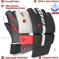 thumbnail image 3 of RDX MMA Boxing Gloves Grappling Sparring, Pre-Curved Martial Arts Mitts, Ventilated Palm, Maya Hide Leather KARA, White, Large, 3 of 10