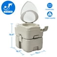 thumbnail image 3 of Dextrus Portable Toilet for Camping, 5.28 Gallon Porta RV Potty, RV Toilet for Adults, 3 of 7