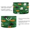 thumbnail image 3 of Collapsible 20" Round Storage Basket with Handles Laundry Hamper Open Storage Bins Green Background with Cats, 3 of 6