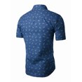 thumbnail image 2 of Unique Bargains Chemise à Manches Courtes Boutonnée Imprimée Florale pour Hommes, 2 of 7