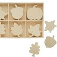 thumbnail image 4 of Natural Wood Sorting Trays with Wood Autumn-Themed Cutouts, Pack of 2, for DIY Crafting and Practical Life Activity, by Woodpeckers, 4 of 6