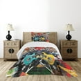 thumbnail image 4 of Ambesonne Music Quilted Bedspread Set 2 Pcs, Collage Instrument Joyful, Twin Size, Multicolor, 4 of 5