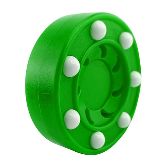 Premium Street Replacement, Roller Hockey Puck , Passing, Stick handling, Quad Hockey Training Ball Wheel - Green