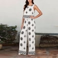 thumbnail image 4 of Enjoytime Vacation Outfits for Women Printed Travel Casual 2 Piece Sets Crew Neck Sleeveless Tops Wide Leg Pants Matching Set, 4 of 6