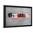 thumbnail image 1 of Music, Sign Series for Music, Singing, Concerts and Bands, Framed Art Print Wall Art by EdSamuel Sold by Art.Com, 1 of 5