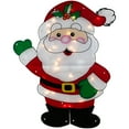 thumbnail image 2 of Northlight Lighted 2D Santa Claus Outdoor Christmas Decoration - 30.5" - Clear Lights, 2 of 5