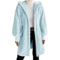 thumbnail image 1 of Abrigos y chaquetas casuales con capucha de manga larga para mujer Abrigos peludos con capucha de manga larga con bolsillos Suéteres de descanso Chaquetas de invierno Abrigos para mujer, 1 of 7