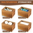 thumbnail image 4 of Dryer Sheet Holder, Acacia Wood Laundry Sheets Container, Laundry Room Organization and Storage for Farmhouse Laundry Room Decor and Accessories, Fabric Sheet Dispenser, 4 of 5