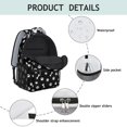 thumbnail image 4 of Dog Paw Print and Bones Backpack for School, Cute School Bag with Adjustable Shoulder Straps and Padded Back, 15.3"x11"x6.7", 4 of 5