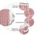 thumbnail image 3 of Coral Pink Morocco Bathroom Shower Curtains with 12 Hooks Waterproof Shower Curtain for Stalls and Bathtubs Vintage Geometric Plaid Mahbudium Decorative Bathroom Privacy Curtain 36x78 Inches, 3 of 9