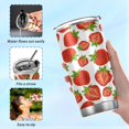 thumbnail image 6 of Summer Strawberry Tumbler with Straw Lid, 20oz Stainless Steel Tumbler Cup Double Wall Vacuum Insulated Travel Coffee Mug for Hot and Cold Drinks, 6 of 6