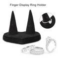 thumbnail image 1 of Black Velvet Finger Ring Jewelry Display Stand Showcase Organizer, Elegant Display Rings Holder with Soft Velvet, for Home or Trade Show with Beautiful Makeup Table, 1 of 7