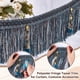 thumbnail image 4 of Cinta de flecos azul cielo de 4 m (4,4 yardas) con cuentas, borlas colgantes de 16,5 cm (6,5 pulgadas) de ancho, cinta de flecos de poliéster, 4 of 9