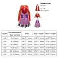 thumbnail image 6 of IDOPIP Halloween Sanderson Sisters Costume Kids Girls Sarah Mary Winifred Witch Dress with Cape Fancy Dress up Cosplay Suit for Photo Shoot Party 6-7 Years Orange, 6 of 10