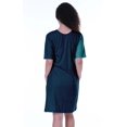 thumbnail image 3 of Moomaya Color Block Sequin Embroidered Dress Above Knee Length Short Sleeve 1 Pcs, 3 of 7