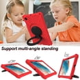 thumbnail image 5 of Decase Kids Friendly Tablet Shell for Samsung Galaxy Tab A8 10.5 inch 2022 Model SM-X200/X205/X207,Rugged Shockproof Hybrid Armor Cover With Shoulder Strap / 360° Rotating Kickstand, Red, 5 of 9