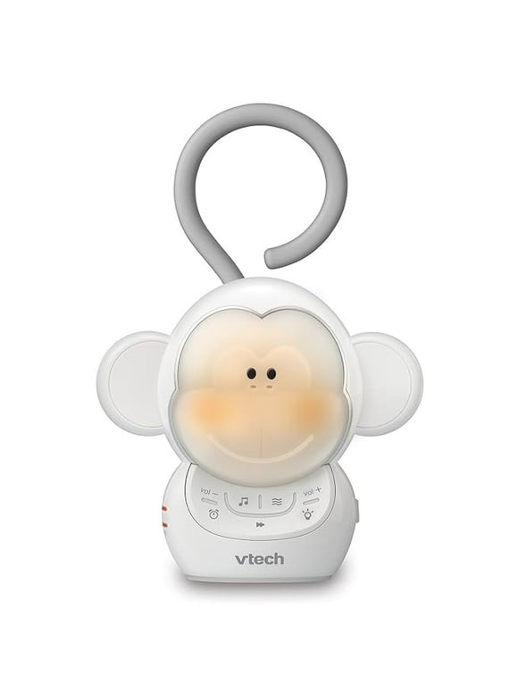 VTech BC8211 Myla The Monkey Baby Sleep Soother with a White Noise Sound Machine Featuring 5 Soft Ambient Sounds, 5 Calming Melodies & Soft-Glow Night Light, 1 Count (Pack of 1)
