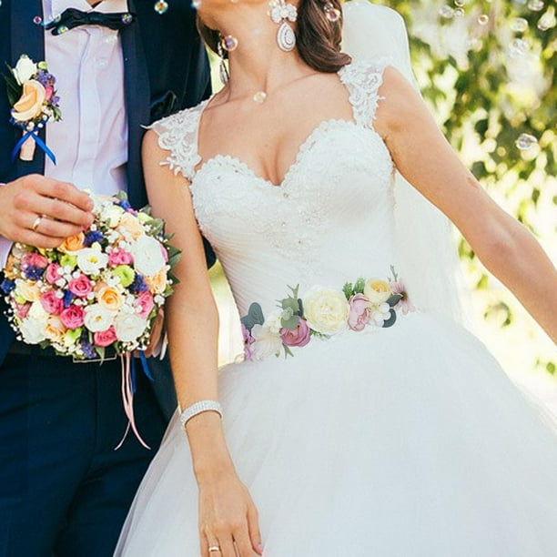 Cintura Cinturon De Flores Para Vestido De Novia Cinturón De Raso