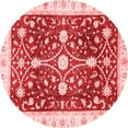 thumbnail image 1 of Ahgly Company Indoor Round Abstract Red Modern Area Rugs, 5' Round, 1 of 4