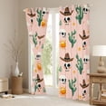 thumbnail image 3 of Feelyou Hippie Skull Curtains Pack of 2 (42x84 Each), Cactus Plant Curtains Blackout, 3 of 6