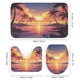 thumbnail image 3 of Golden Sunset on The Beach Sea Ocean 4 Pcs Shower Curtain Set with Non-Slip Rugs Toilet Lid Cover And Bath Mat Sunset Tropical Ocean Palm Tree Summer Orange Sky Landscape Waterproof Shower Curtain, 3 of 8