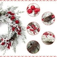 thumbnail image 4 of Ataucjin 18" Artificial Christmas Wreath Snow Flocked White Winter Wreath With Pine Cones Berries Apples Christmas Decoration For Front Door Fireplace Table Centerpiece Home, 4 of 7
